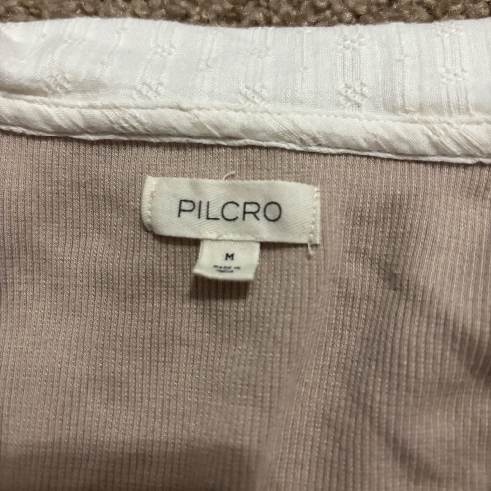 Anthropologie The Keira Collared Button-Front Blouse by Pilcro Medium - Picture 4 of 7